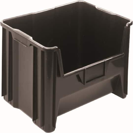 Quantum Storage Systems® Black 15.25" x 19.875" x 12.438" GIANT Stack Container